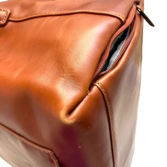 Always limited edition brown leather duffle bag unisex
